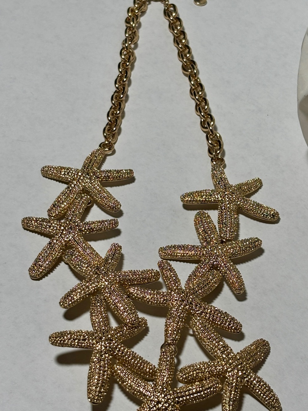 Gold Starfish Statement Necklace